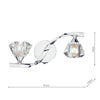 ANC0950 Double Wall Light Polished Chrome