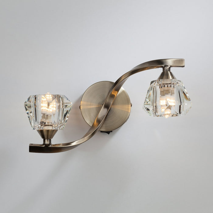ANC0975 Double Wall Light Antique Brass
