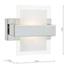 APT0750 LED Wall Light Polished Chrome & Glass