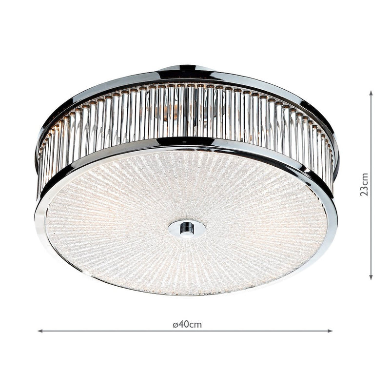 ARA5250 3 Light Glass Flush Light