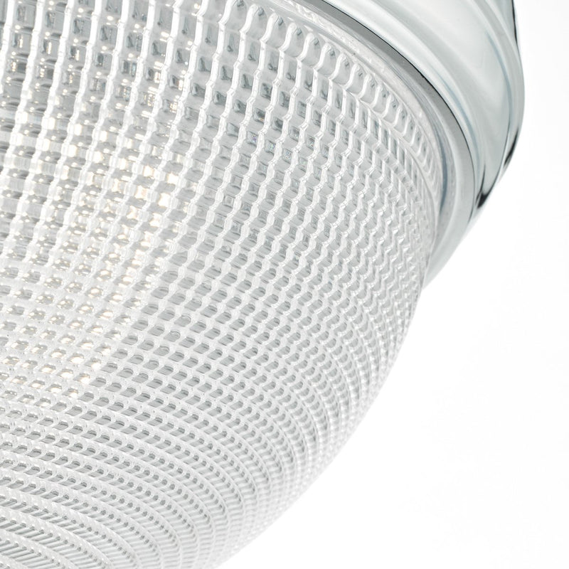 ARB5250 3 Light Flush Light Polished Chrome & Glass