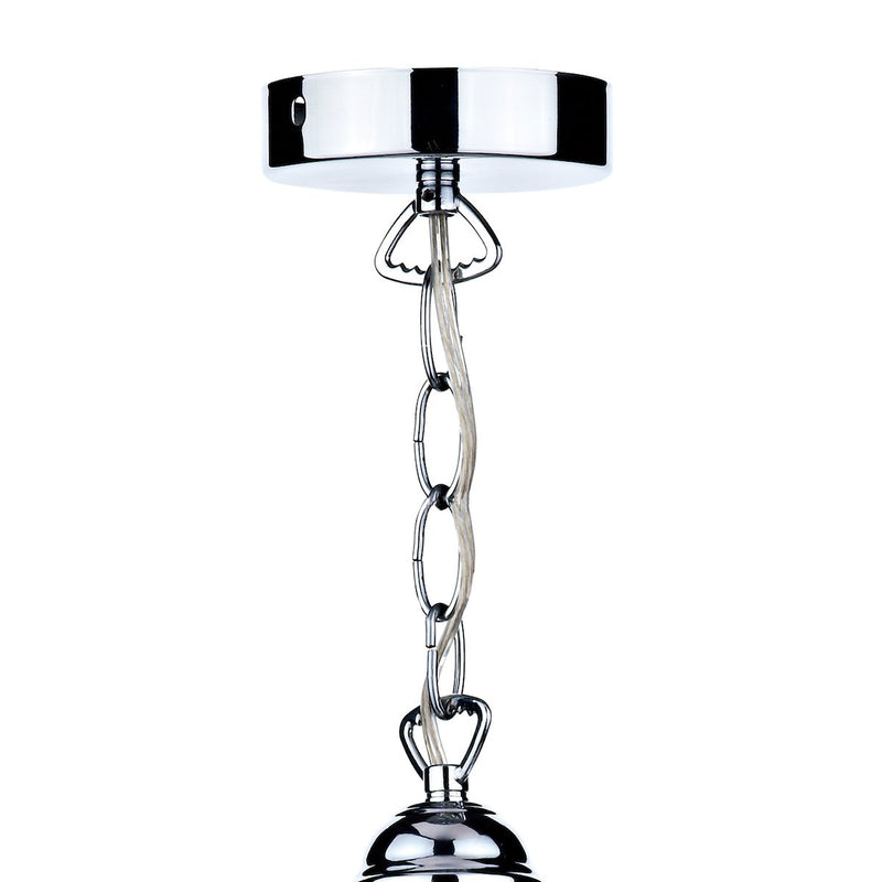 ARD868 Large Single Pendant Clear Glass/Polished Chrome Finish
