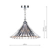 ARD868 Large Single Pendant Clear Glass/Polished Chrome Finish