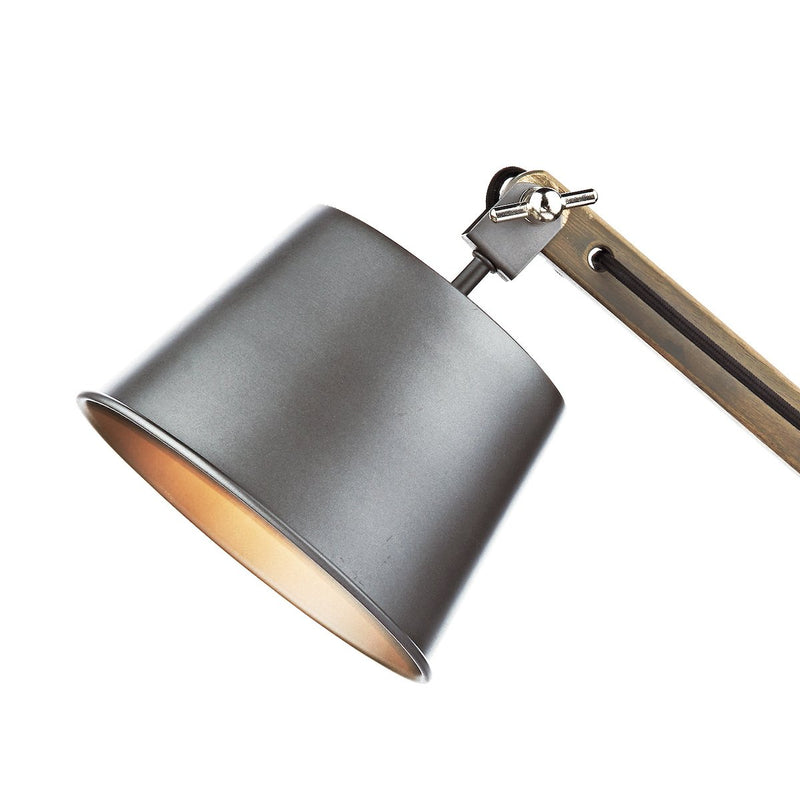 ARK4248 Table Lamp Raw Wood c/w Shade