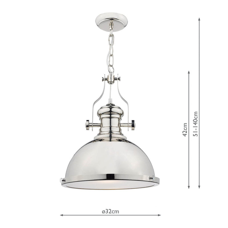 ARO0138 Single Pendant Polished Chrome