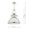 ARO0138 Single Pendant Polished Chrome