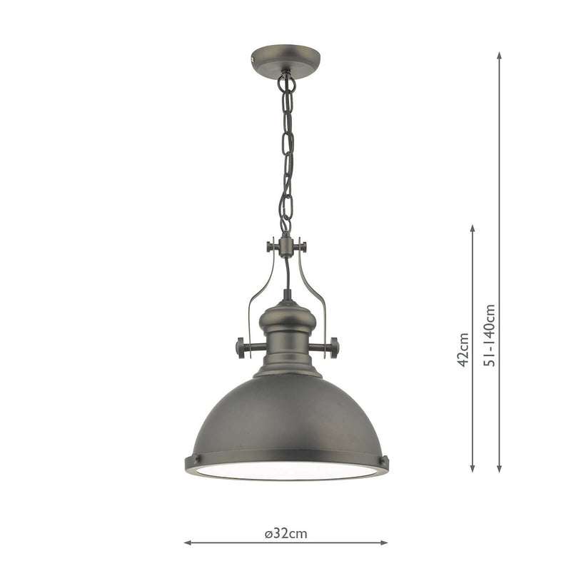 ARO0167 Single Pendant Antique Pewter