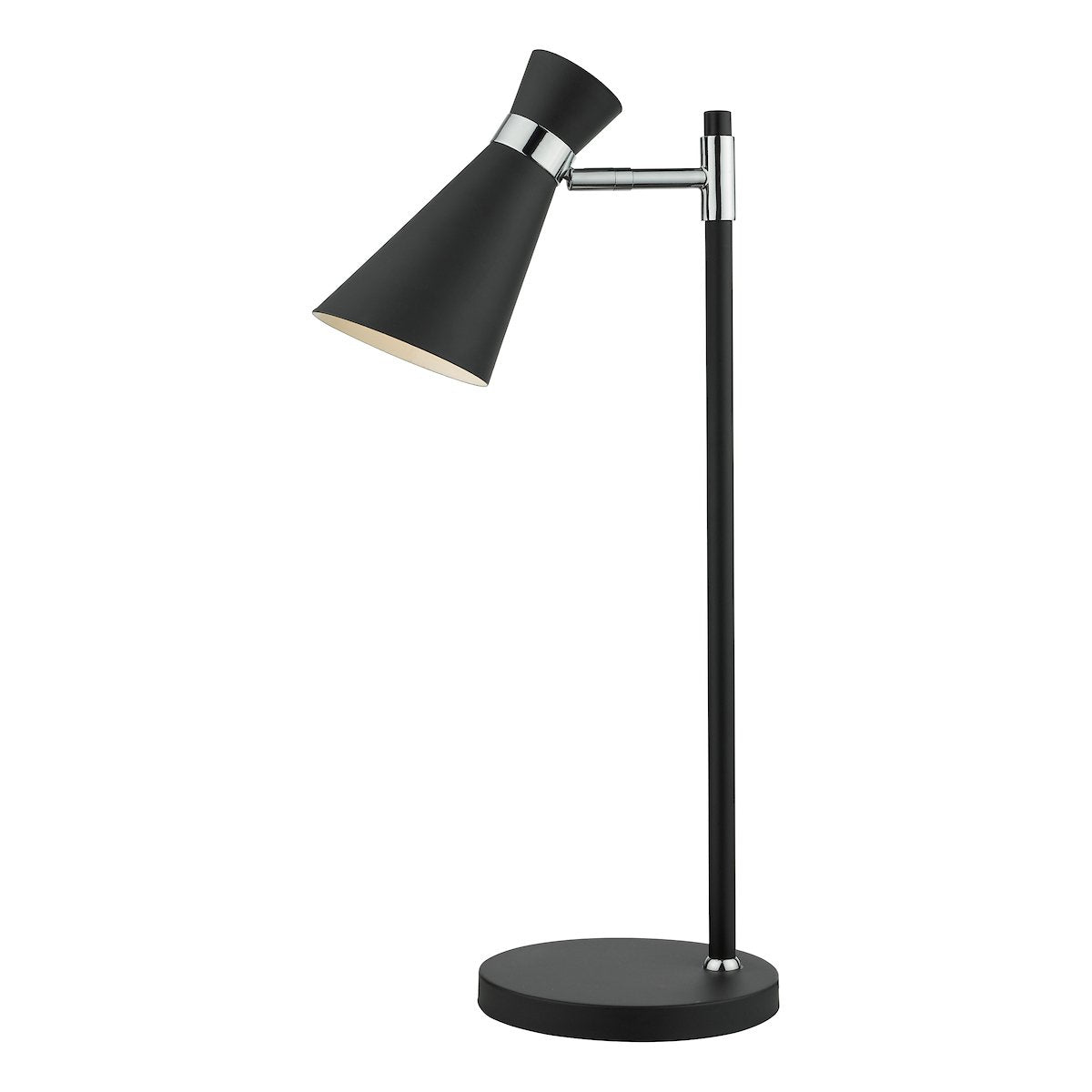 ASH4122 Table Lamp Matt Black & Polished Chrome