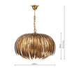 ATT0535 5 Light Suspended Light Gold