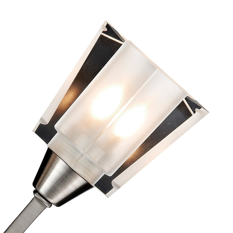 AUS0946 Double Wall Light Satin Chrome