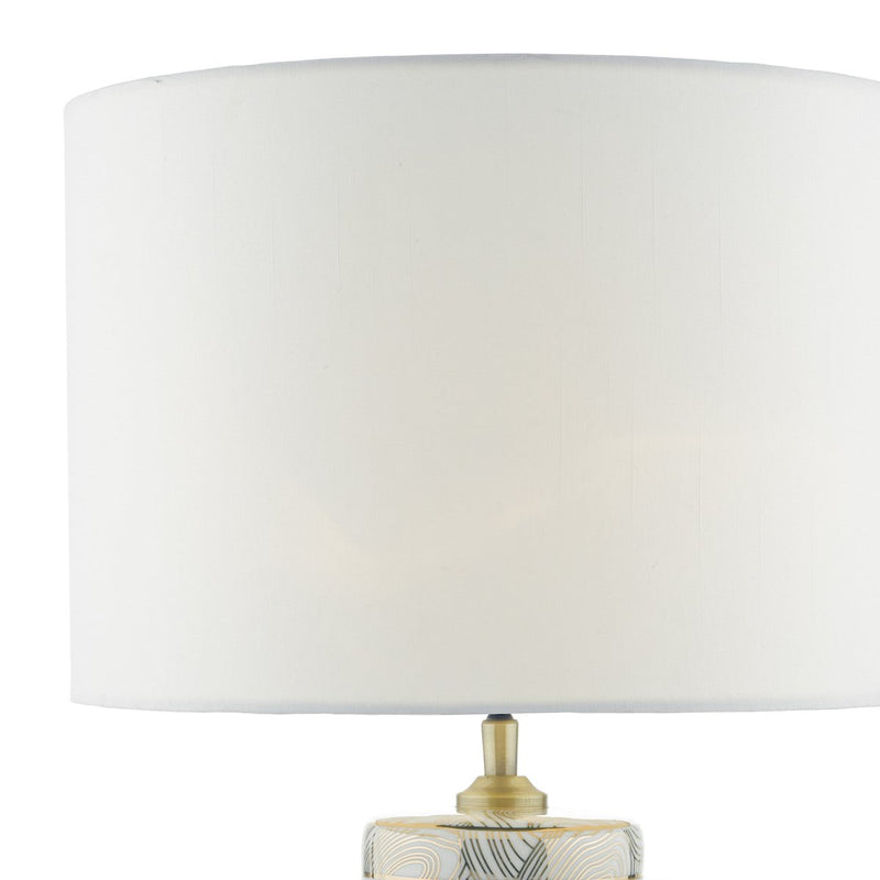 AYE4213 Table Lamp White & Gold Base Only