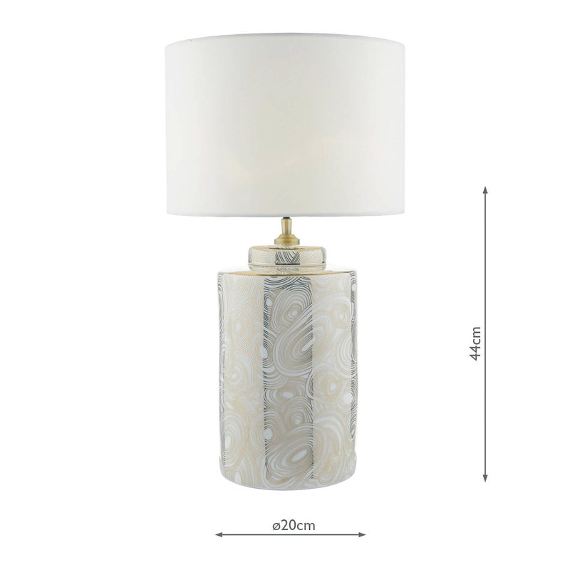 AYE4213 Table Lamp White & Gold Base Only
