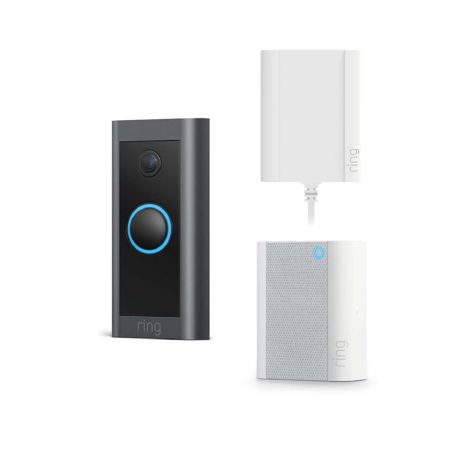 Ring Video Doorbell Wired With Chime & Plug in Adapter (Gen 2) *BUNDLE*