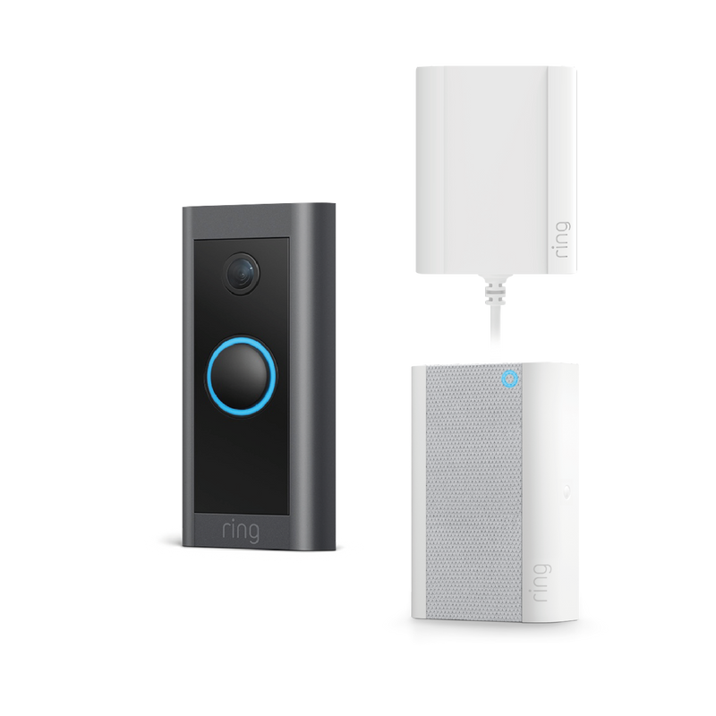 Ring Video Doorbell Wired With Chime Pro & Plug in Adapter (Gen 2) *BUNDLE*