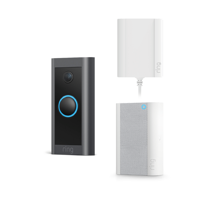 Ring Video Doorbell Wired With Chime Pro & Plug in Adapter (Gen 2) *BUNDLE*