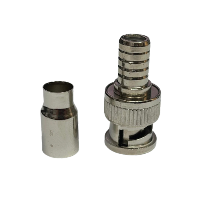 2 Piece BNC Male Coaxial Adapters - BNC Plug and Ferrule Pin