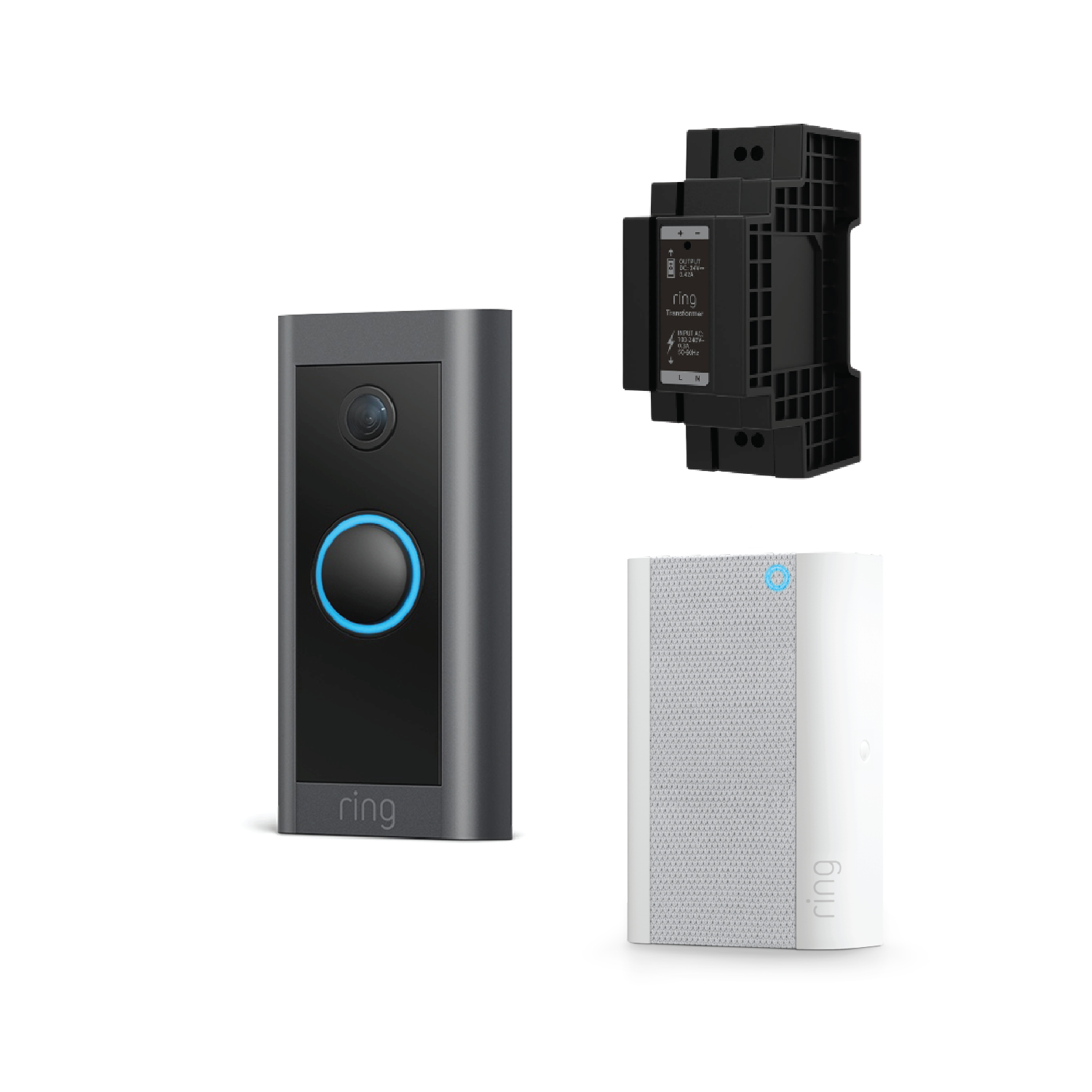 Ring Video Doorbell Wired With Chime Pro & DIN RAIL Transformer *BUNDLE*
