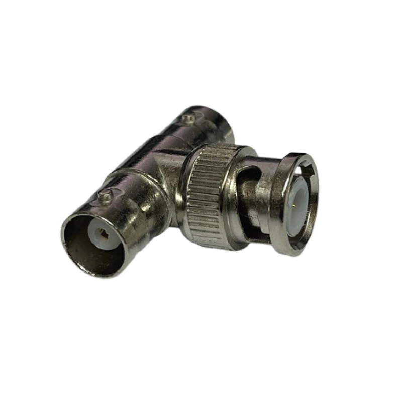 BNC T Piece Adapter - 1 Male 2 Female Coaxial Connector
