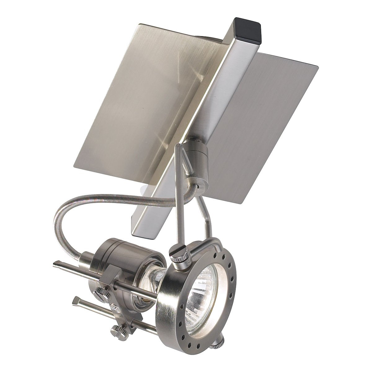 BAU0746 Single Wall Light Satin Chrome GU10 Spotlight