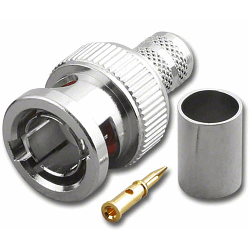 BNC BNC002 MALE BNC 3PC Crimp CONNECTORS PLUGS RG59 Cable - SND Electrical Ltd