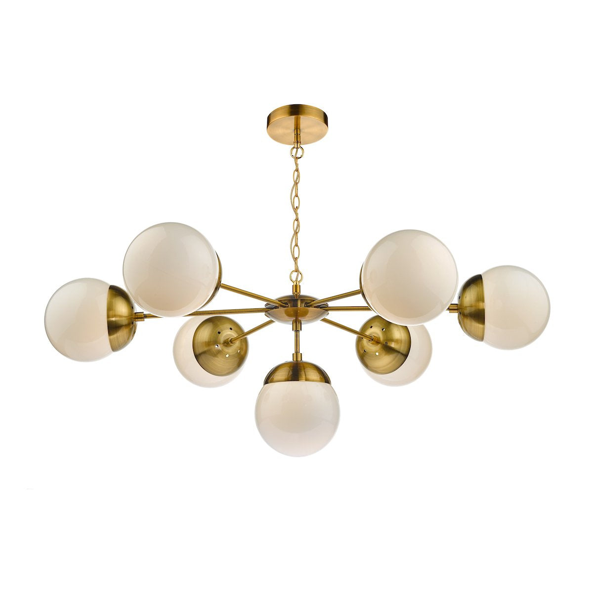 BOM3435 7 Light Suspended Light Natural Brass