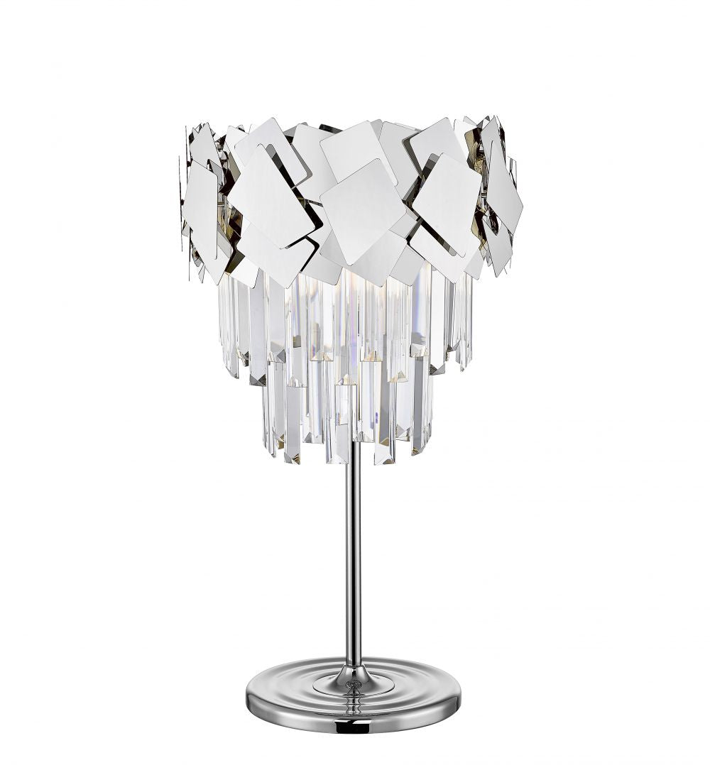 HCLT9291FC Crystal Table Lamp - Chrome