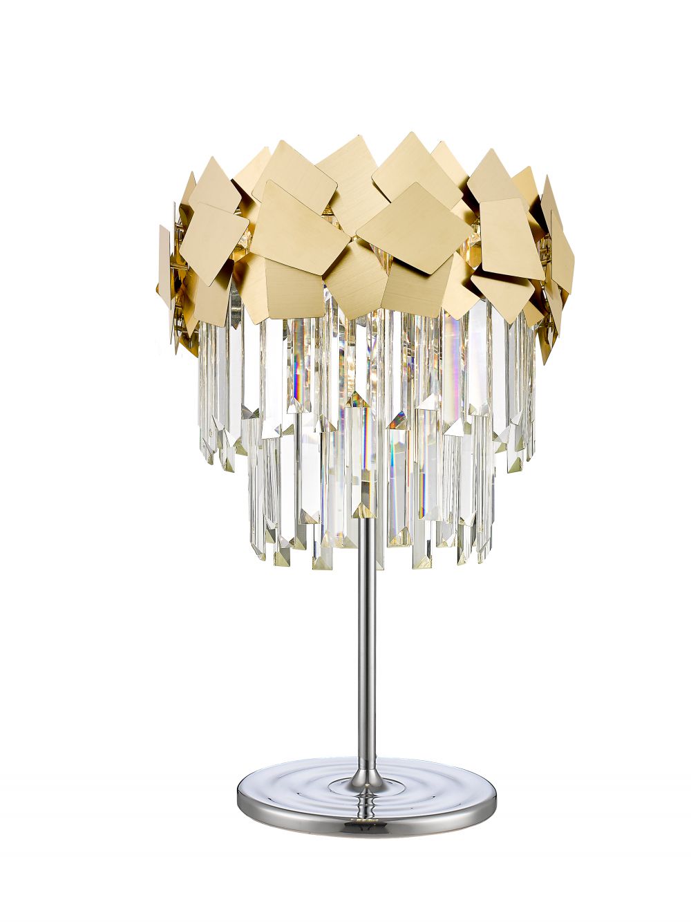 GLT9291FC Crystal Table Lamp - Matt Gold
