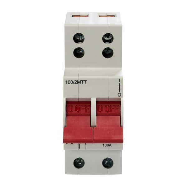 Crabtree 100A DP Main Switch with Twin Supply Terminals and Live Tap Off