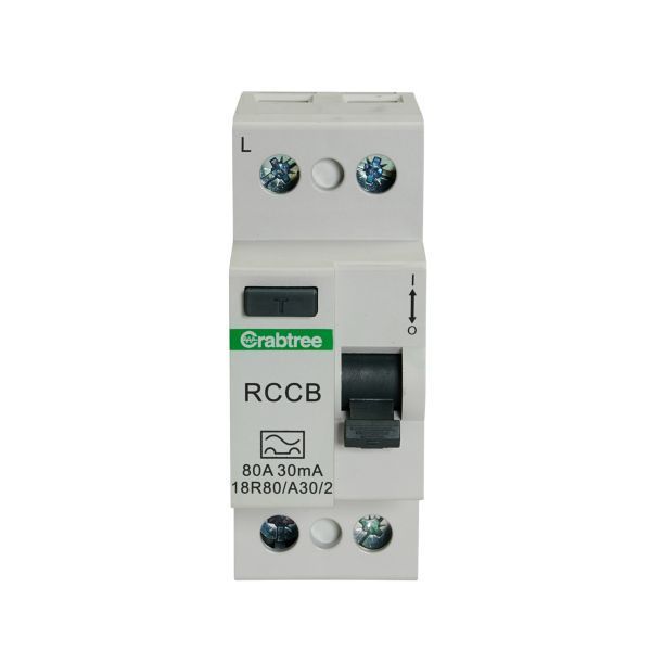 Crabtree DP RCCB 80A 30mA TYPE A 18R80/A30/2