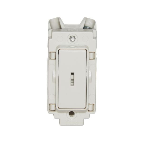 Crabtree 20AX 1 Way Single Pole Grid Switch Complete With Key