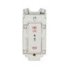 Crabtree 20AX 1 Way Single Pole Grid Switch Complete With Key Printed 'Emergency Light Test'
