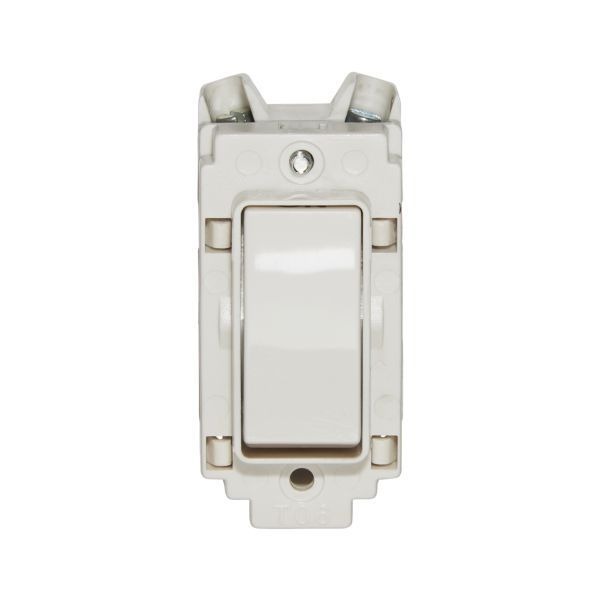 Crabtree 20A Double Pole Grid Switch Printed 'On'