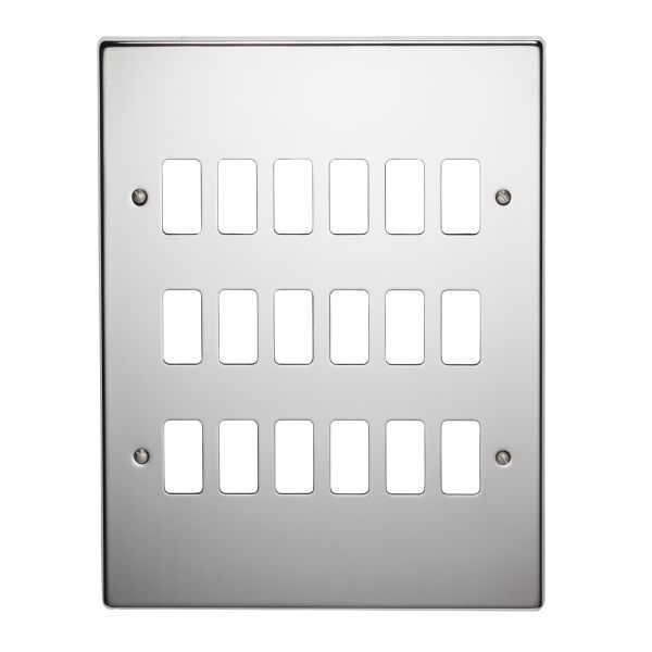 Crabtree 18 Gang Flush Grid Cover Plate