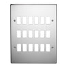Crabtree 18 Gang Flush Grid Cover Plate