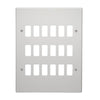 Crabtree 18 Gang Flush Metal Grid Cover Plate