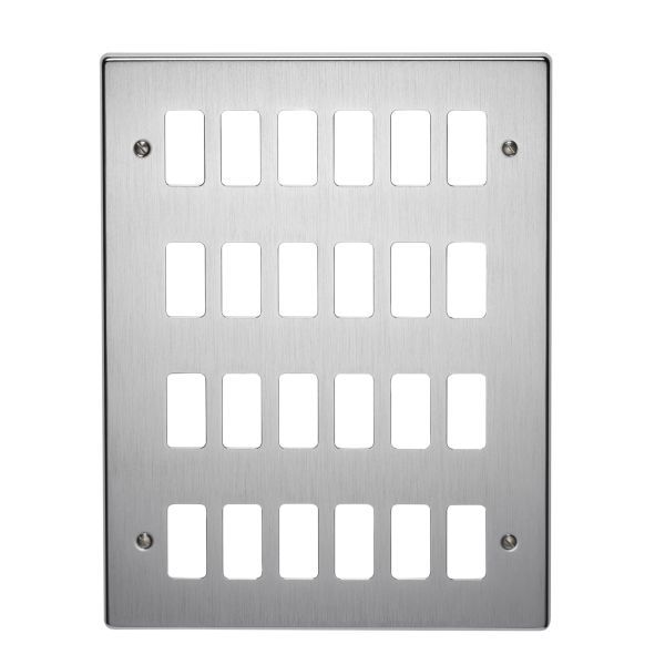 Crabtree 24 Gang Flush Grid Cover Plate