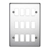 Crabtree 12 Gang Flush Grid Cover Plate