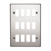 Crabtree 12 Gang Flush Grid Cover Plate