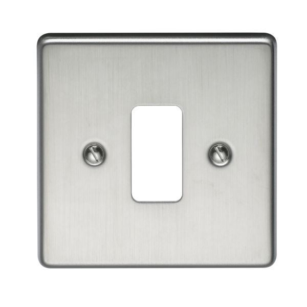 Crabtree 1 Gang Flush Grid Cover Plate