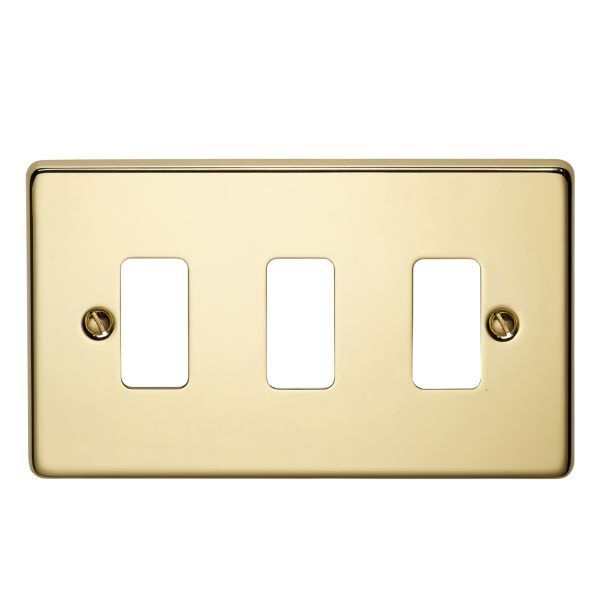 Crabtree 3 Gang Flush Grid Cover Plate