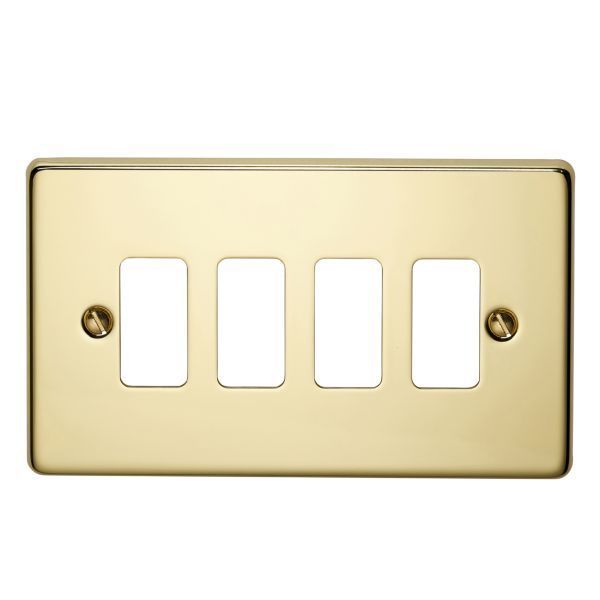 Crabtree 4 Gang Flush Grid Cover Plate