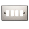 Crabtree 4 Gang Flush Grid Cover Plate
