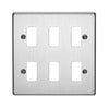 Crabtree 6 Gang Flush Grid Cover Plate