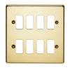 Crabtree 8 Gang Flush Grid Cover Plate