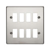 Crabtree 8 Gang Flush Grid Cover Plate