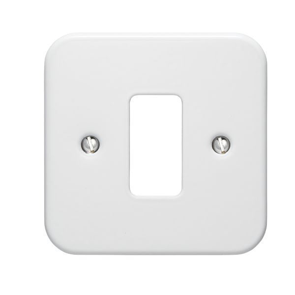 Crabtree 1 Gang Surface Metalclad Grid Cover Plate