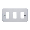 Crabtree 3 Gang Surface Metalclad Grid Cover Plate