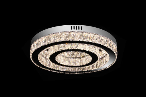 A2020 Khush Lighting Remote Colour Changing LED Double Ring Flush Chandelier - SND Electrical Ltd