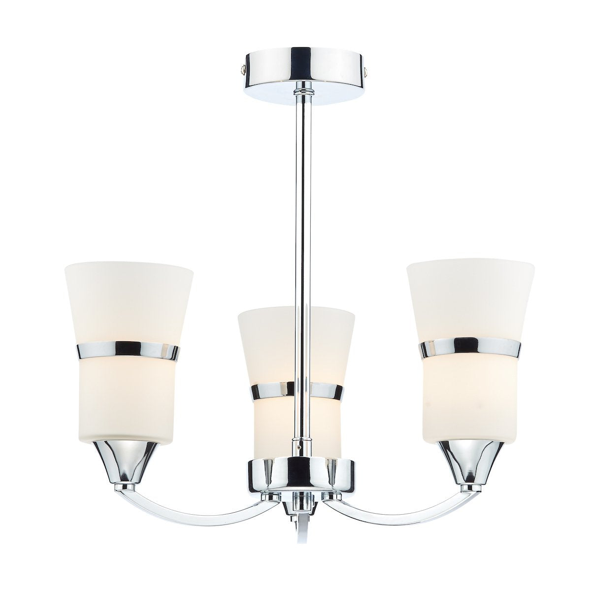 DUB0350-LED 3 Light Semi Flush Light Polished Chrome