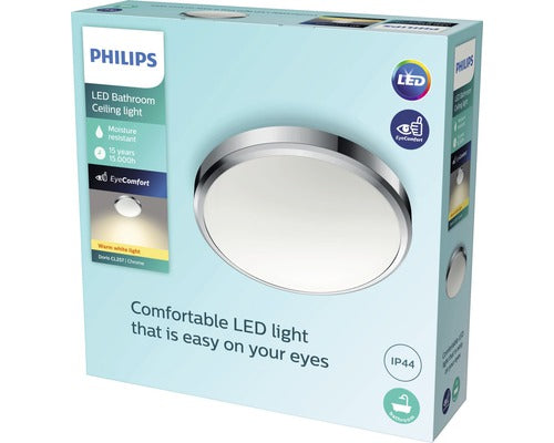 Philips Doris CL257 Functional Ceiling Light 17W 27K Chrome IP44